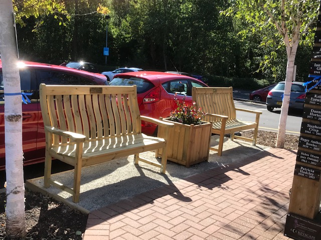 Memorial Benches with planter