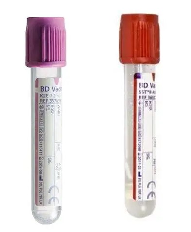 2 Red-top plain serum samples and  2 EDTA samples

