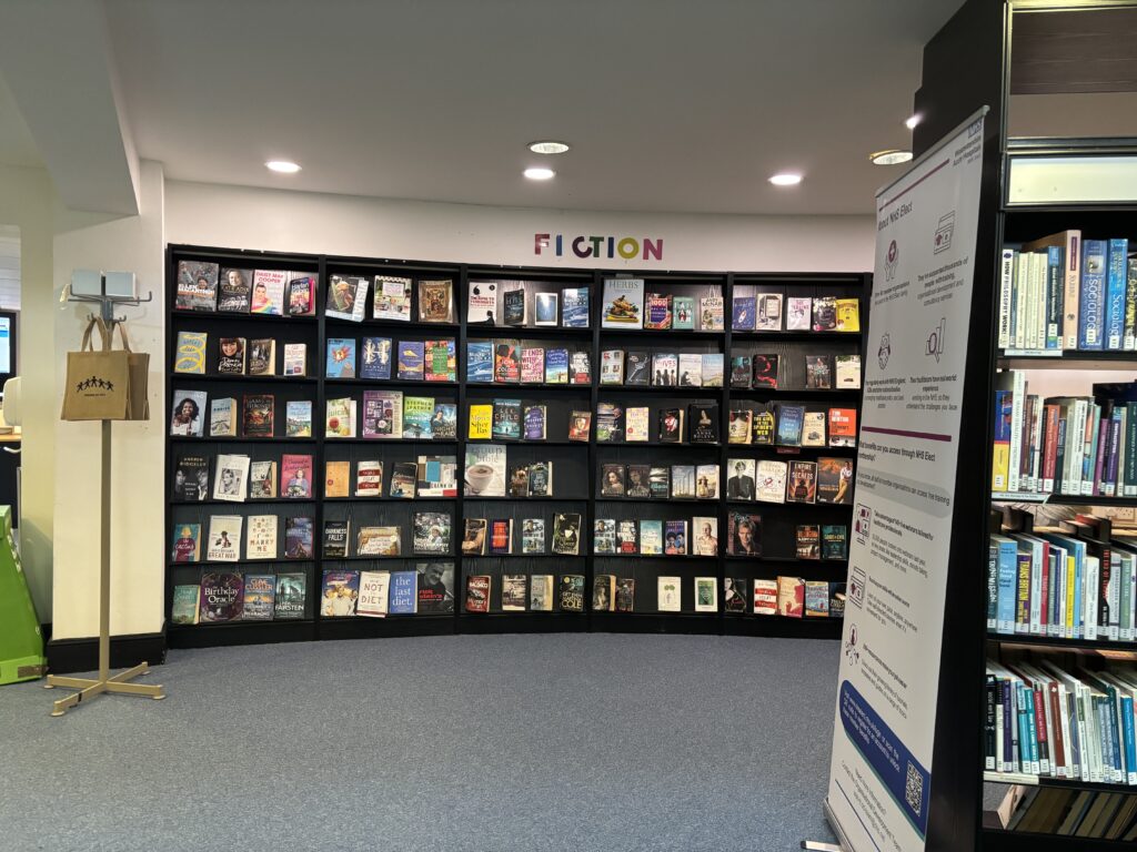 Image: Fiction section at Rowlands Library.