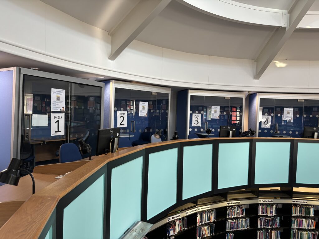 Image: Rowlands Library Pods. 