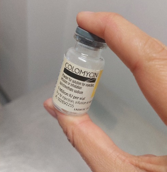 Vial with bung replaced being shook