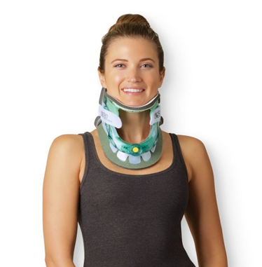 Front view of neck collar being worn