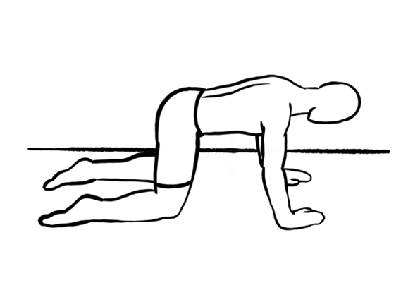 Person on all fours