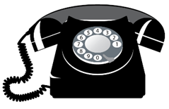 Old fashioned telephone with dial