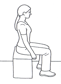 Person sat on chair tall and upright. Person slumps lower back and returns to tall and upright.