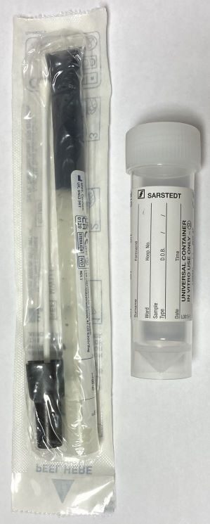 Plain swab placed in universal. DO NOT PUT SWAB IN CHARCOAL TRANSPORT MEDIUM
