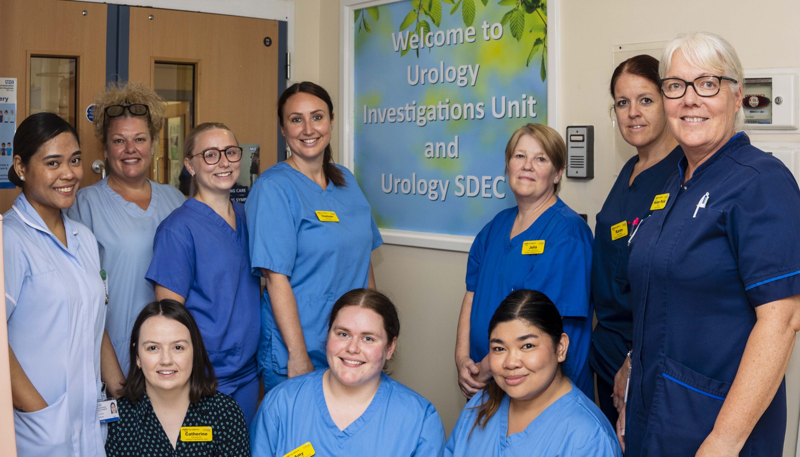 Members of the urology team gather to open the new Urology intervention Unit and Urology Same-Day Emergency Care Unit