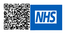 Image of a QR code which links to NHS Anxiety in children