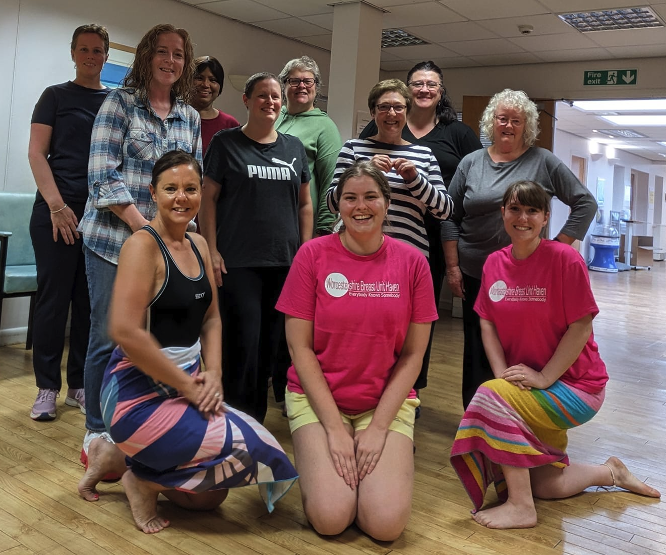 Some of the first participants of the Worcester Waders with the radiographers who ran the course.