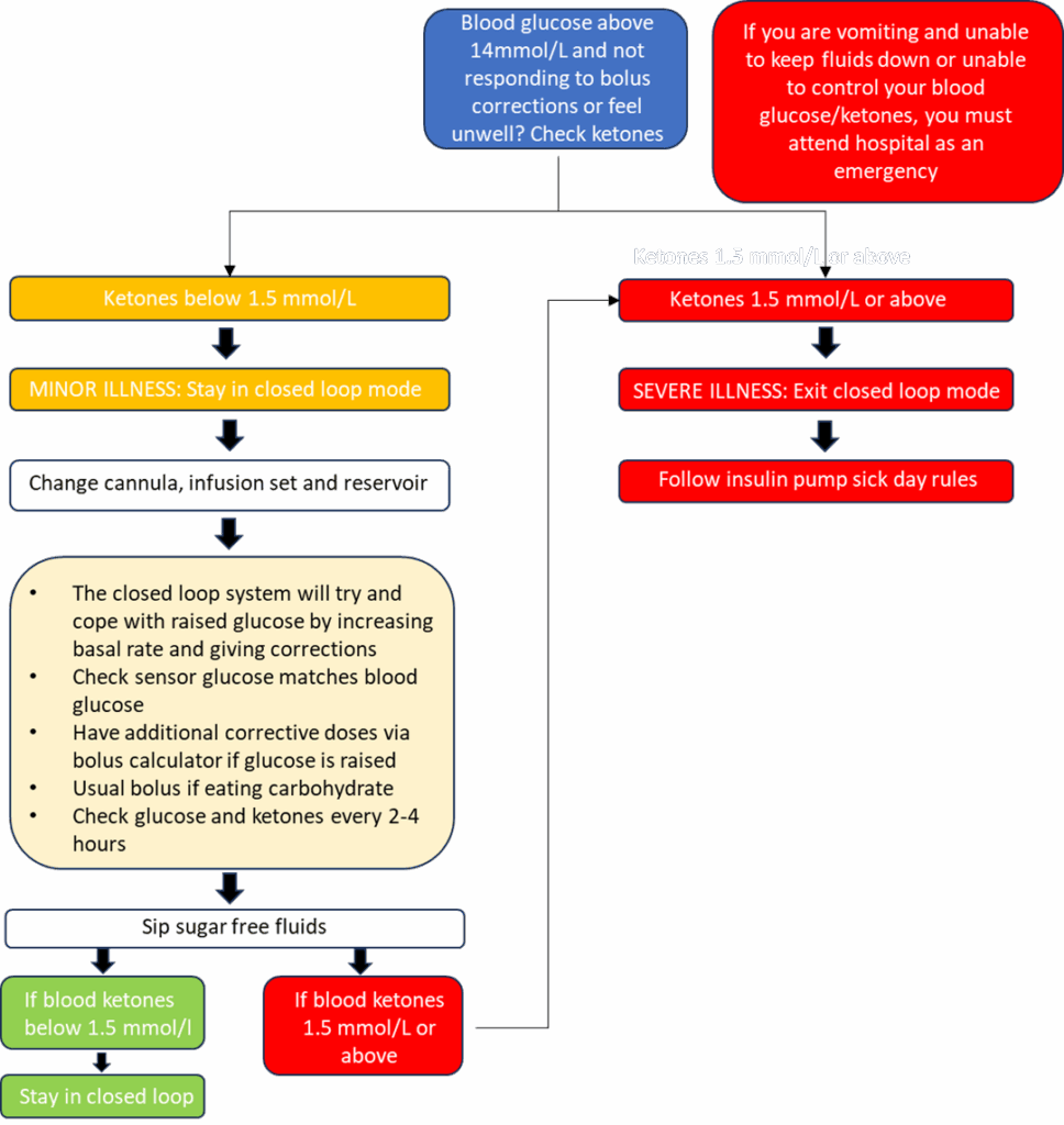 Image of the flowchart for Hybrid Closed Loop Systems