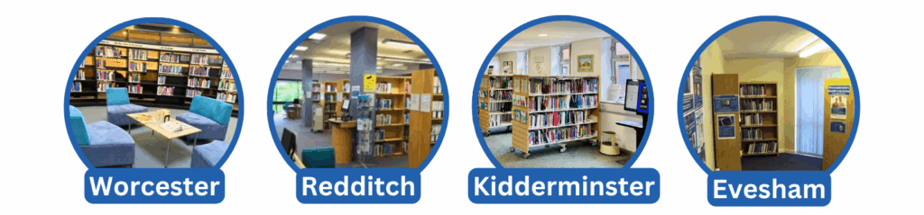 Images of the four on site libraries. Clicking this takes you to "Our Libraries" information page. 