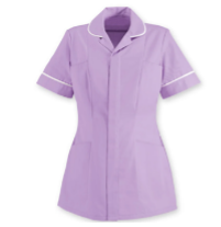 A light purple uniform with white trim