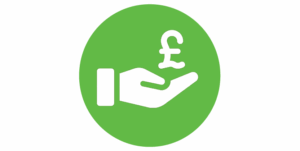 Green circle with graphic icon of a pound sign sitting in the palm of a hand.
