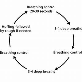 Image of the active cycle of breathing technique