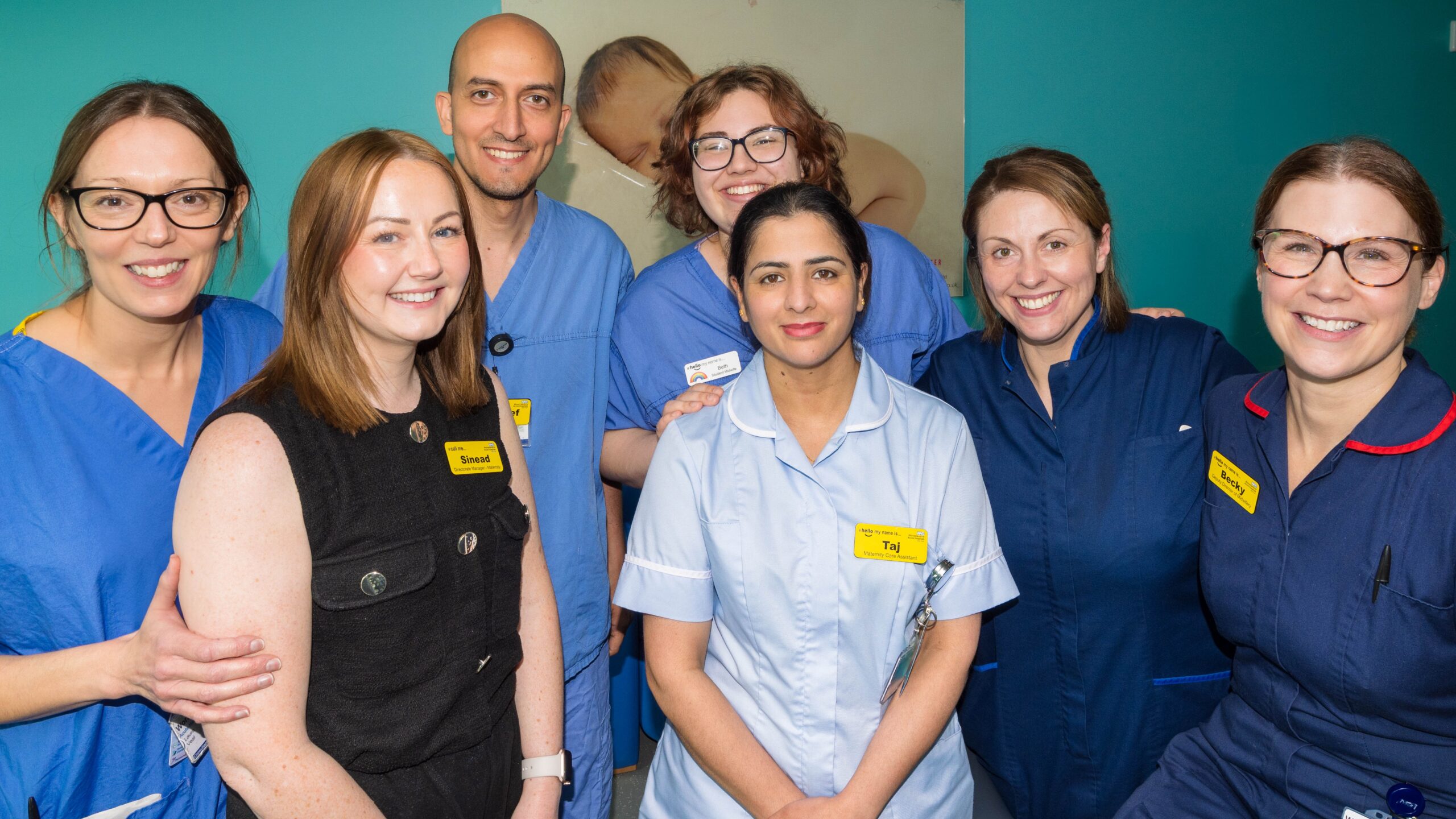 Members of the midwifery team at Worcestershire Royal Hospital