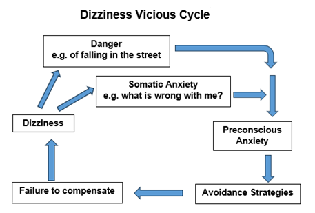 A diagram of the Dizziness Vicious cycle