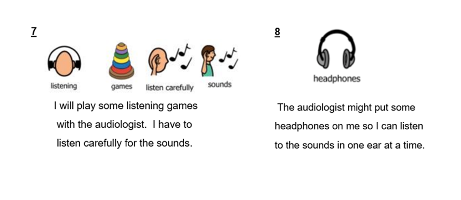 An image showing that there will be some listening games and I may have to wear headphones so I can listen to the sounds