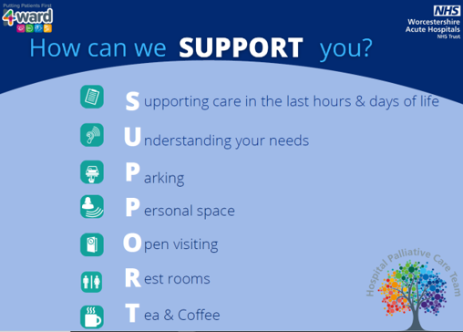 Information showing 'how can we support you?'