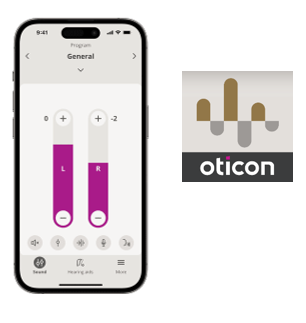 A picture of the Oticon Companion App