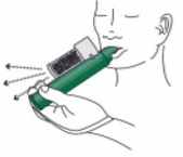 breathing through the inhaler